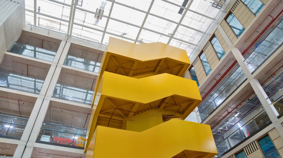 The staircase inside the Sloane Robinson Building